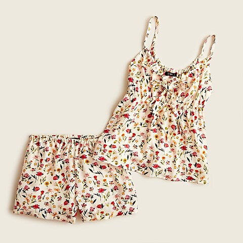 womens Easy-luxe eco pajama tank set in vintage floral