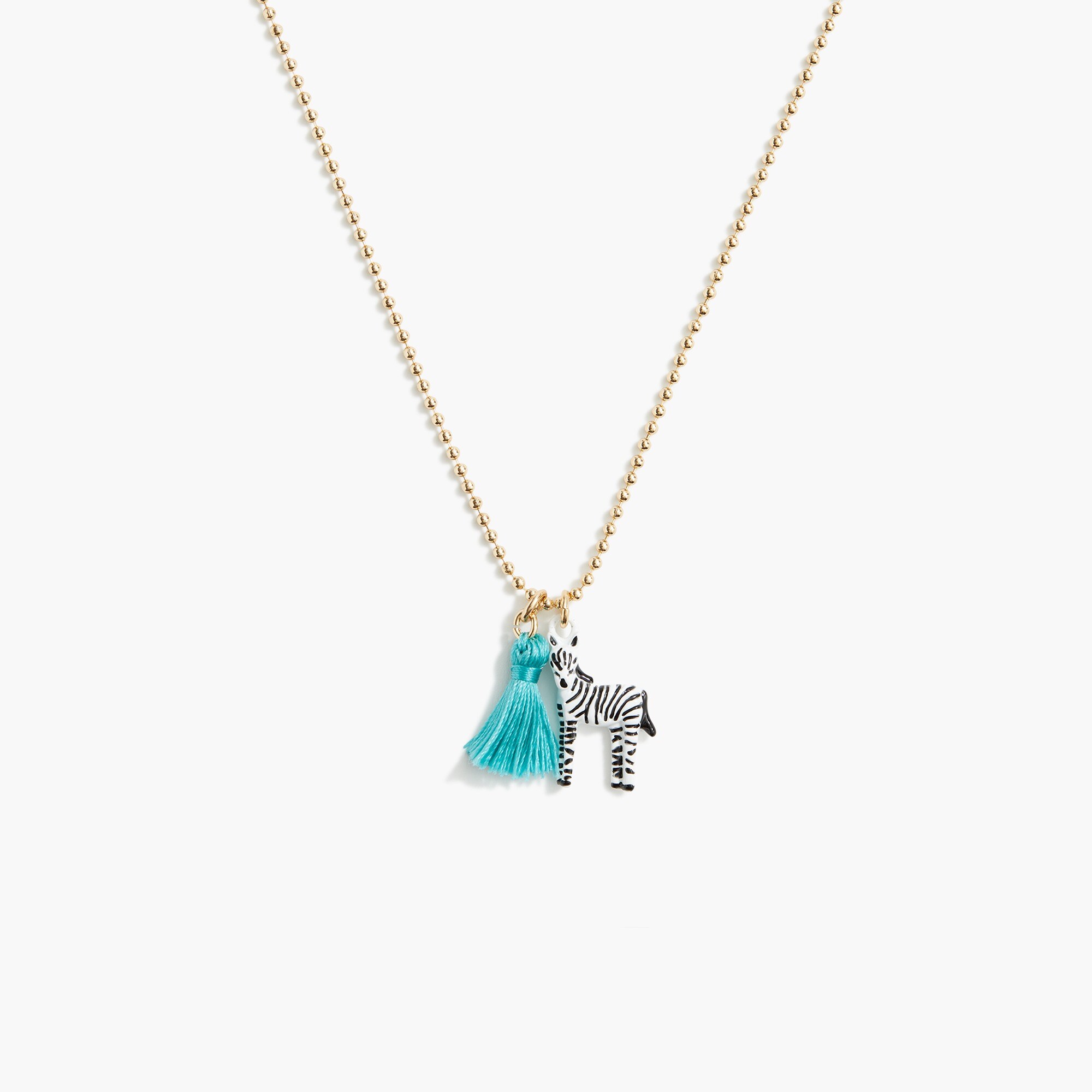 Girls' zebra necklace