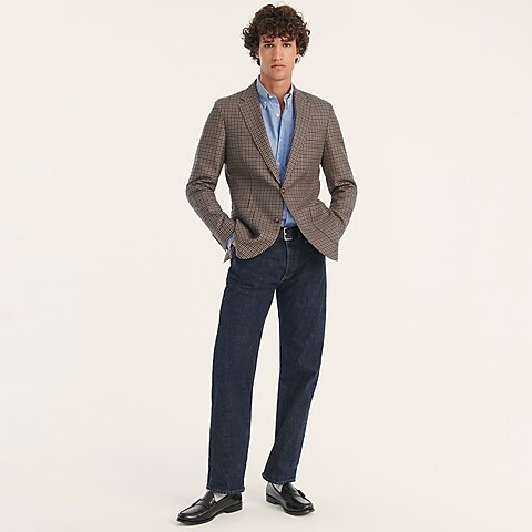 mens Unstructured patch-pocket blazer in English cotton-wool