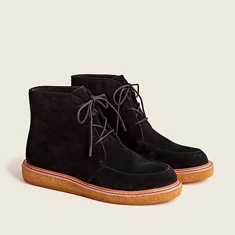 womens Suede lace-up desert boots