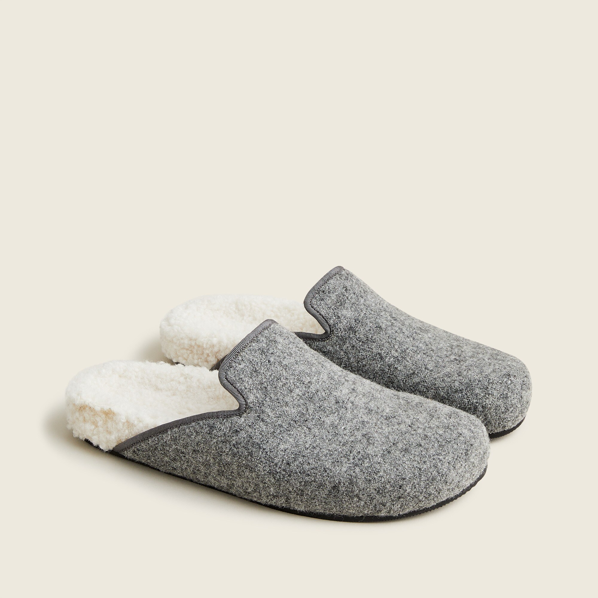 Pacific sherpa-lined felt clogs