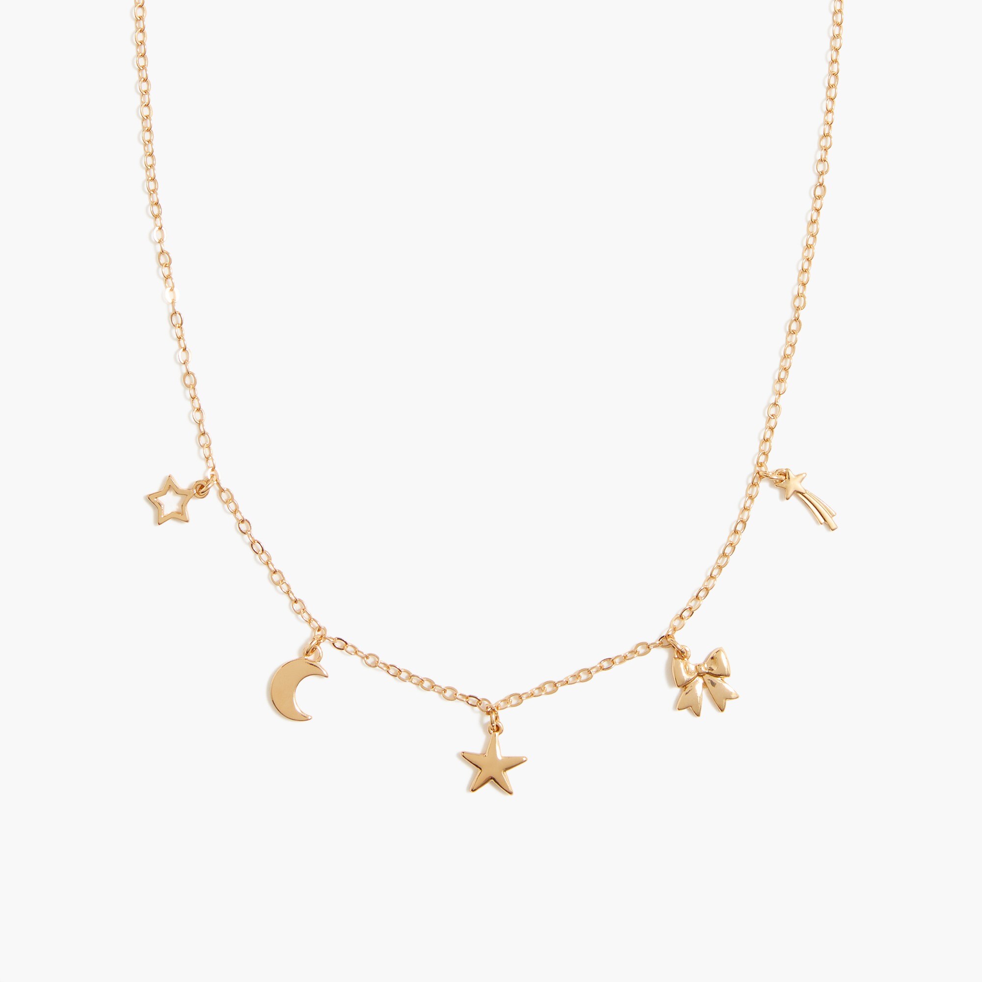 Girls' star and moon necklace