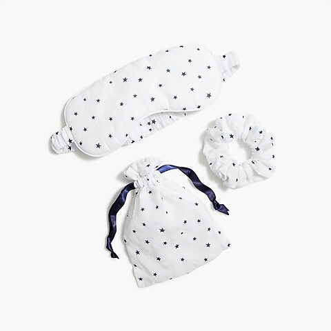 womens Printed stars sleep mask and scrunchie set