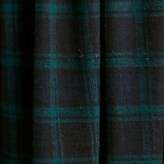 Smocked puff-sleeve dress in Black Watch tartan flannel MIDNIGHT EMERALD j.crew: smocked puff-sleeve dress in black watch tartan flannel for women