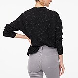 Speckled boxy crewneck sweater