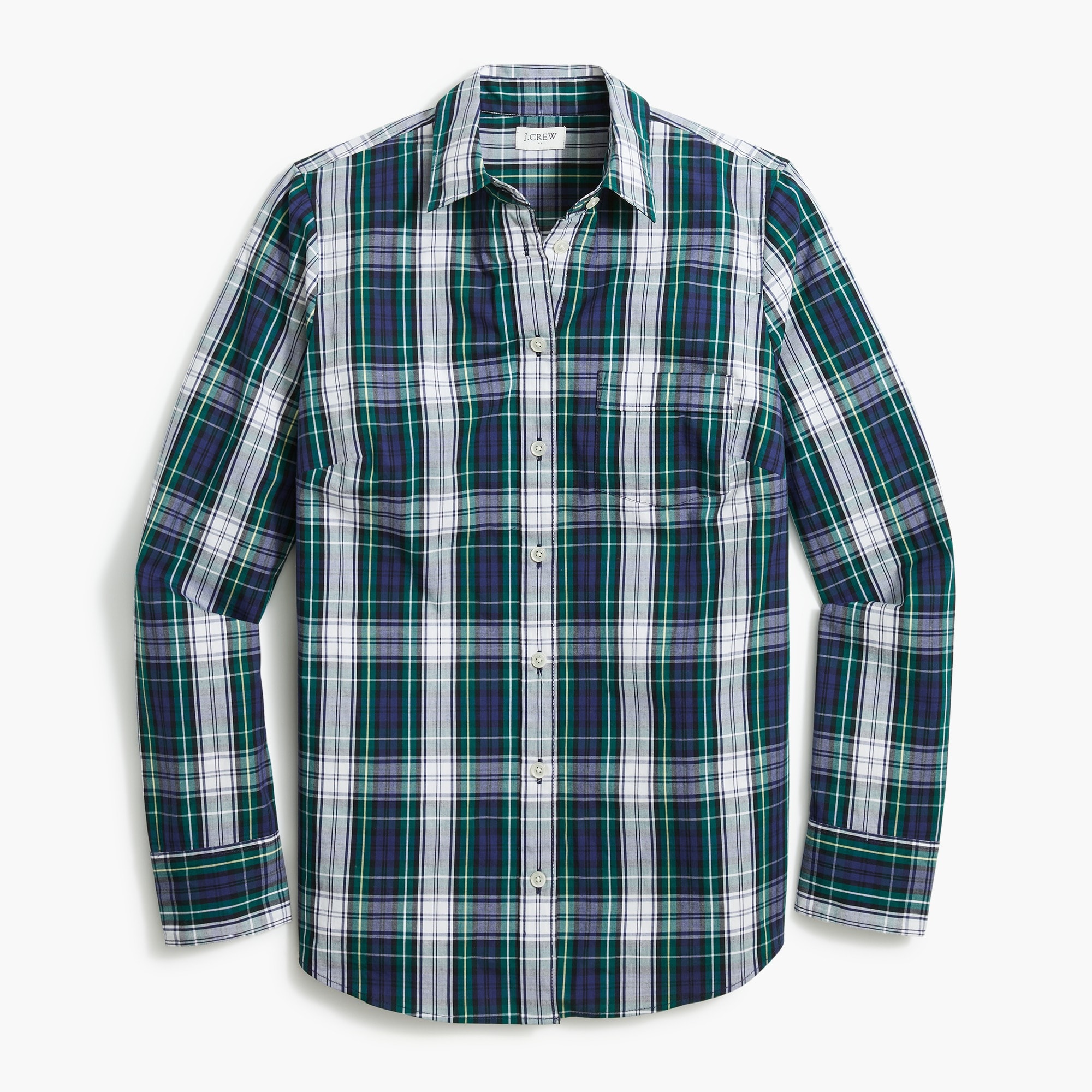 Factory: Plaid Cotton Poplin Shirt In Signature Fit For Women