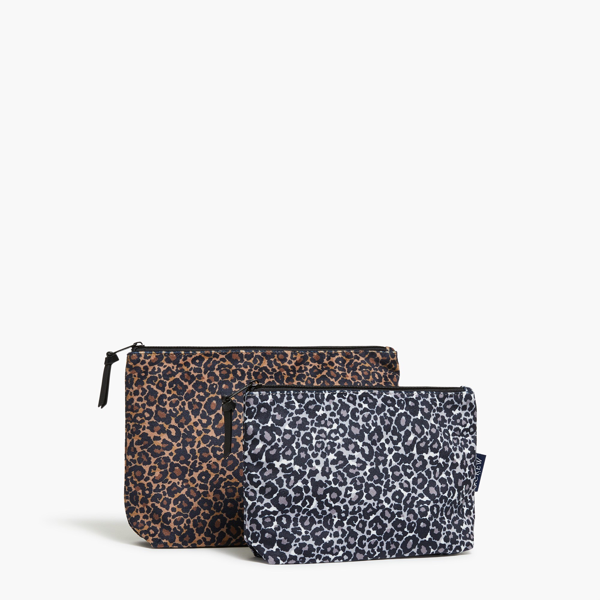 Two-pack printed velvet pouch set