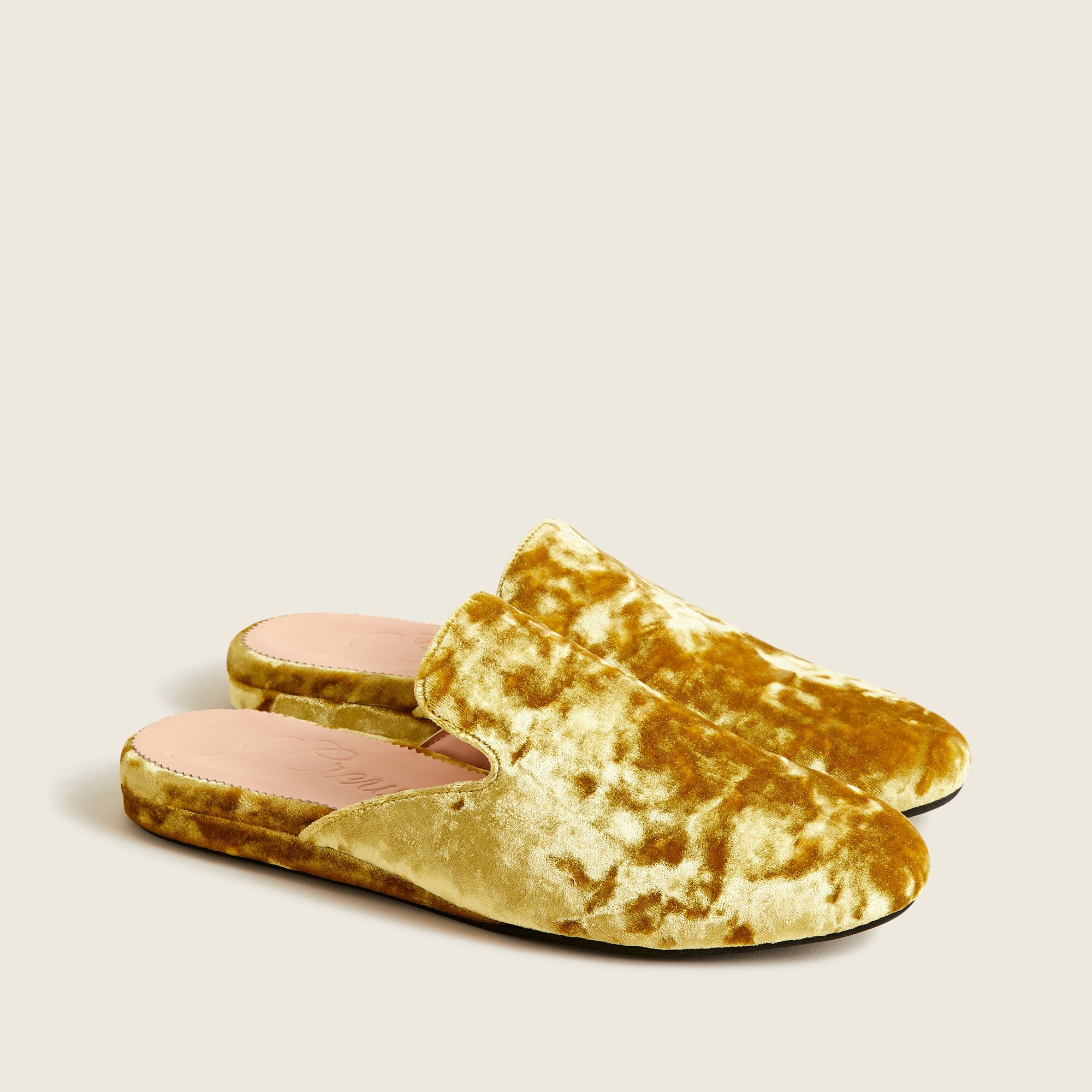 Silk-velvet mules