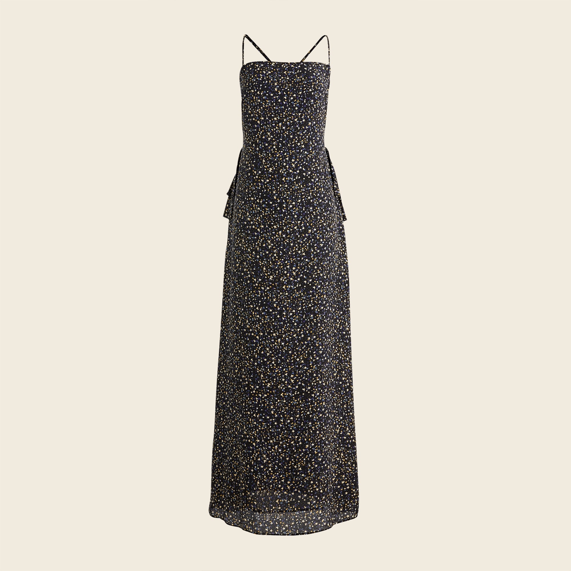 J.Crew Ruffle back Silk Dress In Starry Sky Print For Women