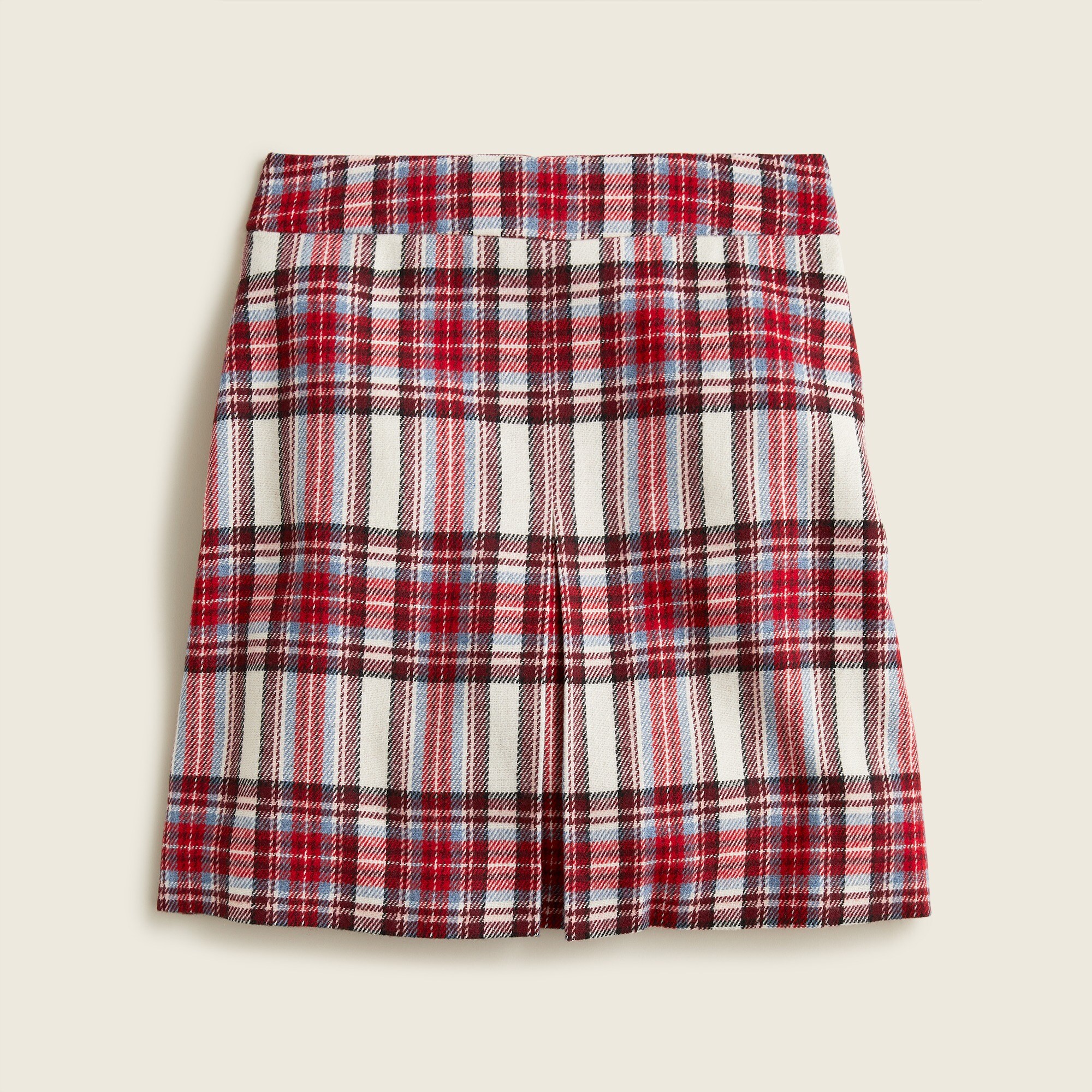 Pleated mini skirt in vintage plaid