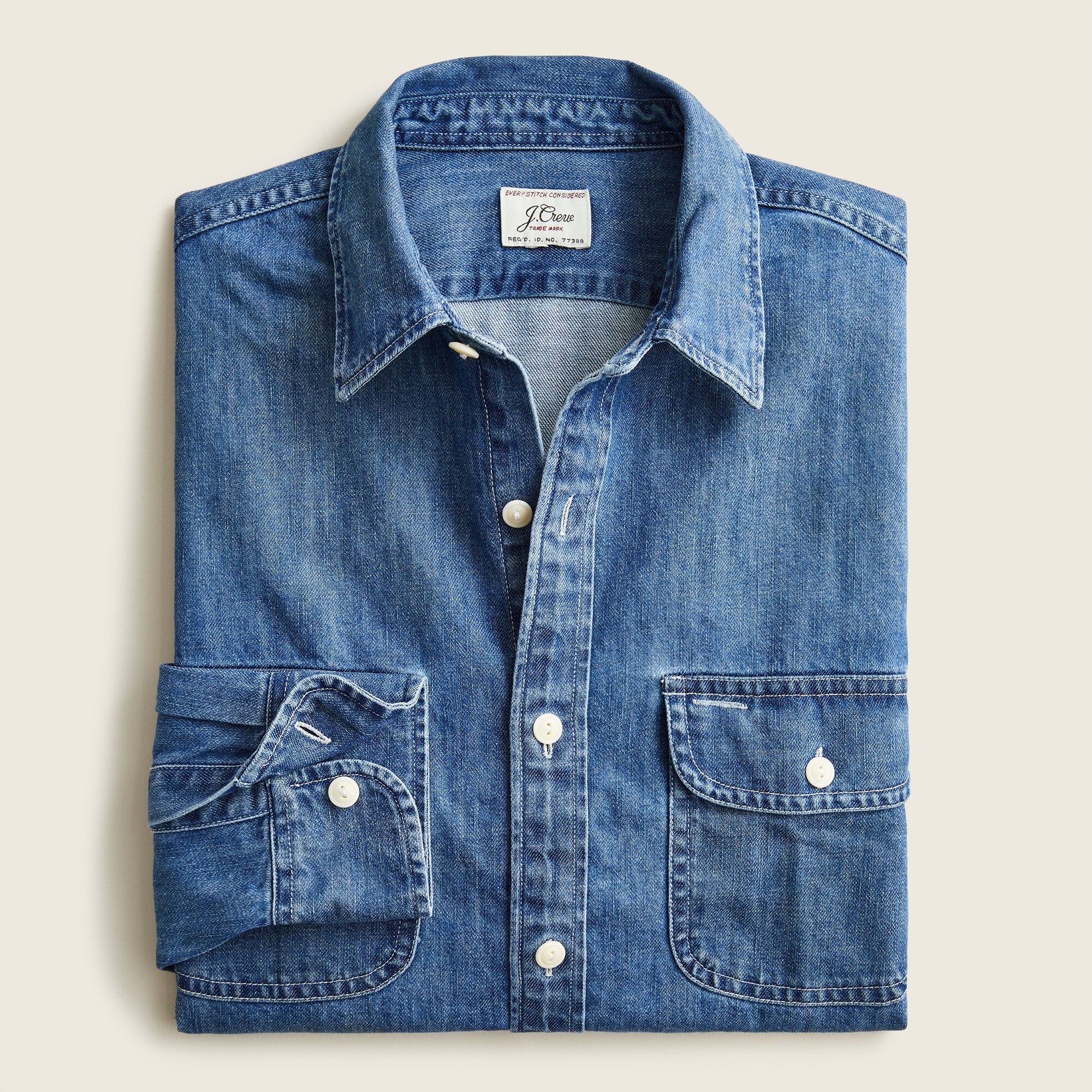 white christmas dresses Men's Blue Denim Full Sleeve Slim Fit Washed Casual Shirt – Urbano Fashion main image 0