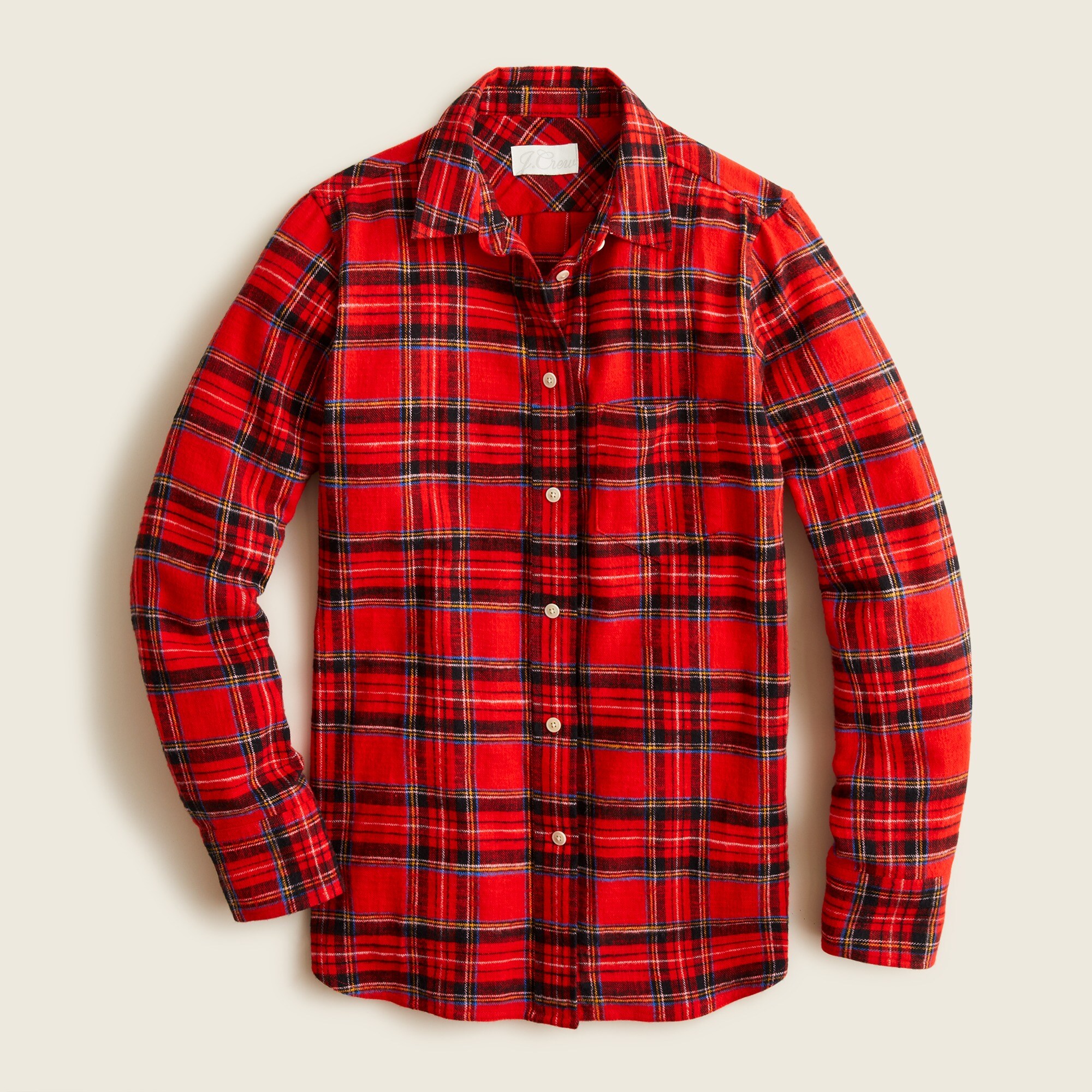 Classic-fit flannel shirt in Good Tidings plaid