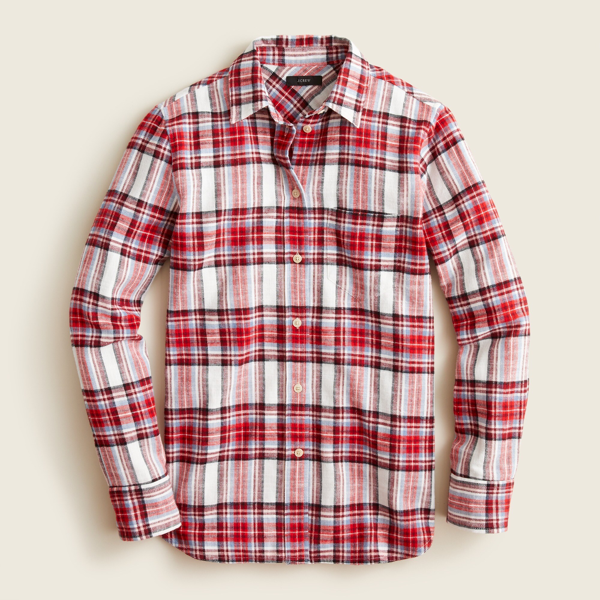 Classic-fit flannel shirt in vintage plaid