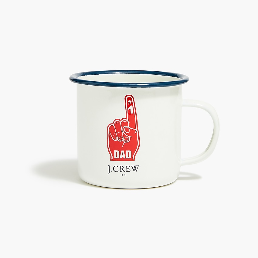 factory: "#1 dad" tin mug for men, right side, view zoomed