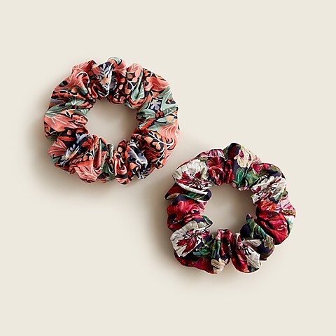 womens Wide scrunchie two-pack in Liberty® prints