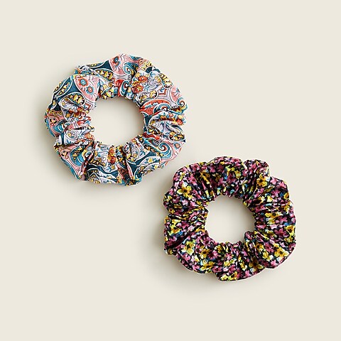 womens Wide scrunchie two-pack in Liberty® prints