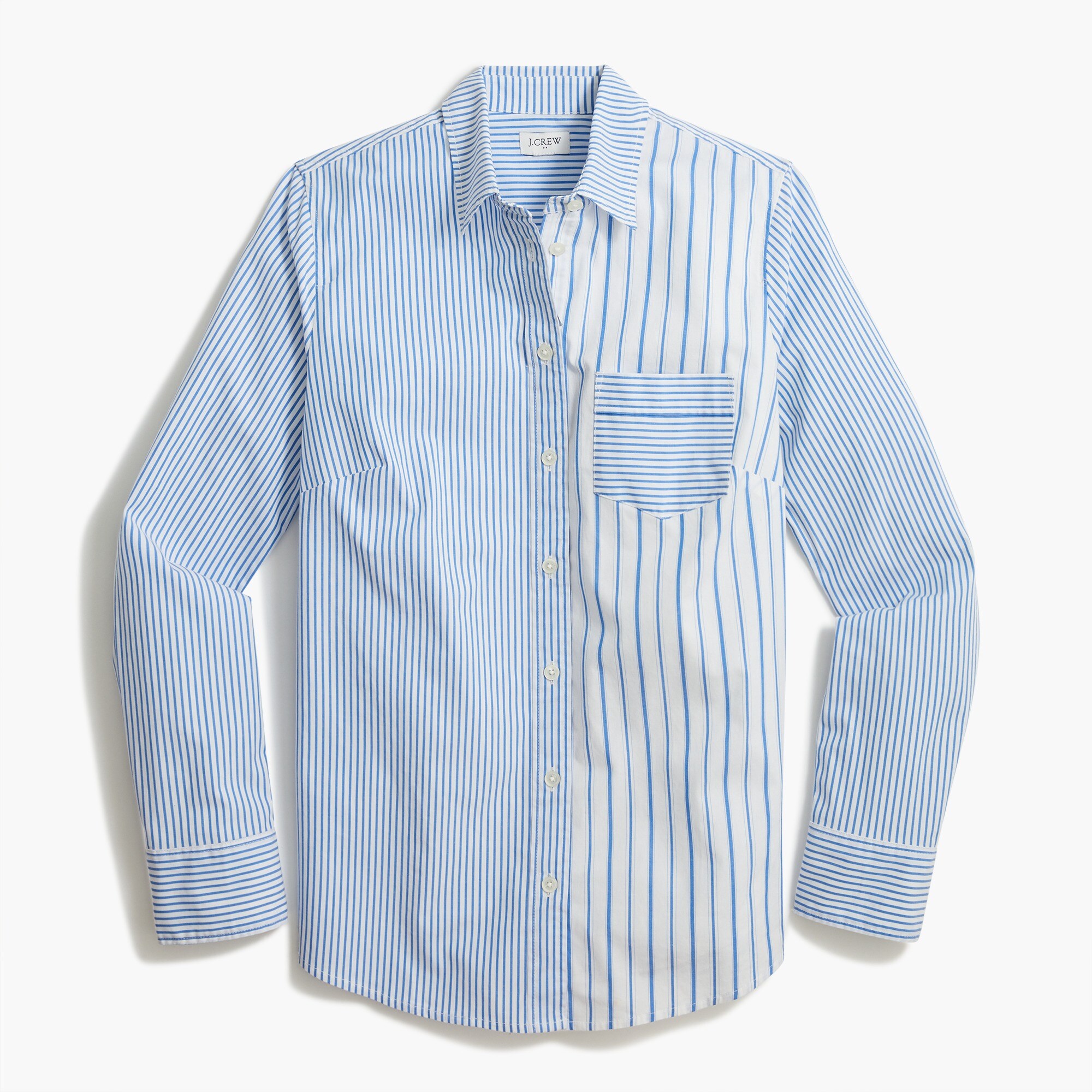 Striped cotton-blend poplin shirt in signature fit