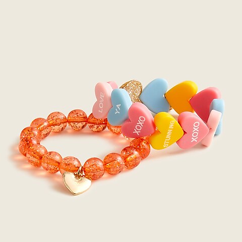 girls Girls' stretchy bracelet heart pack