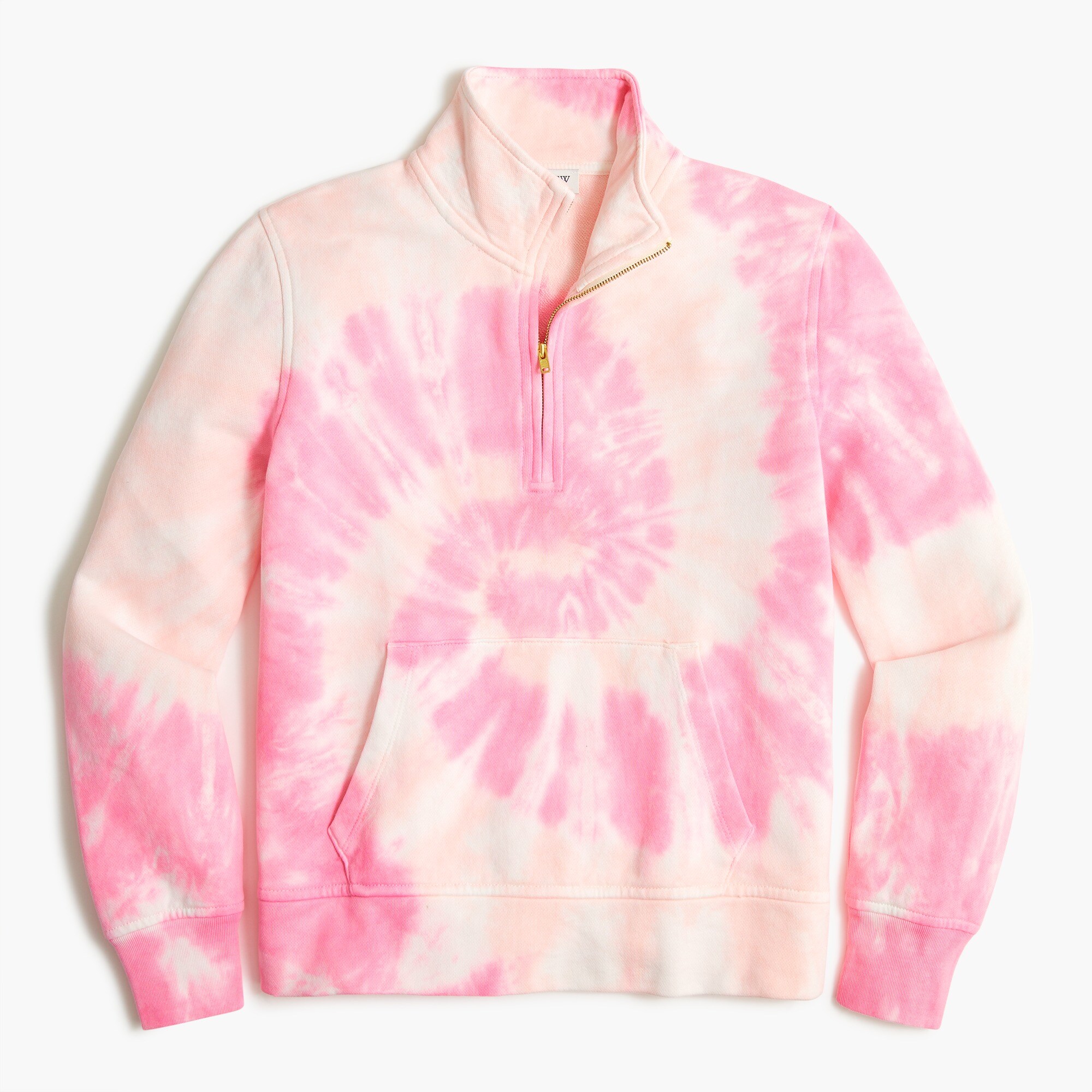 tie-dyed half-zip sweatshirt for women