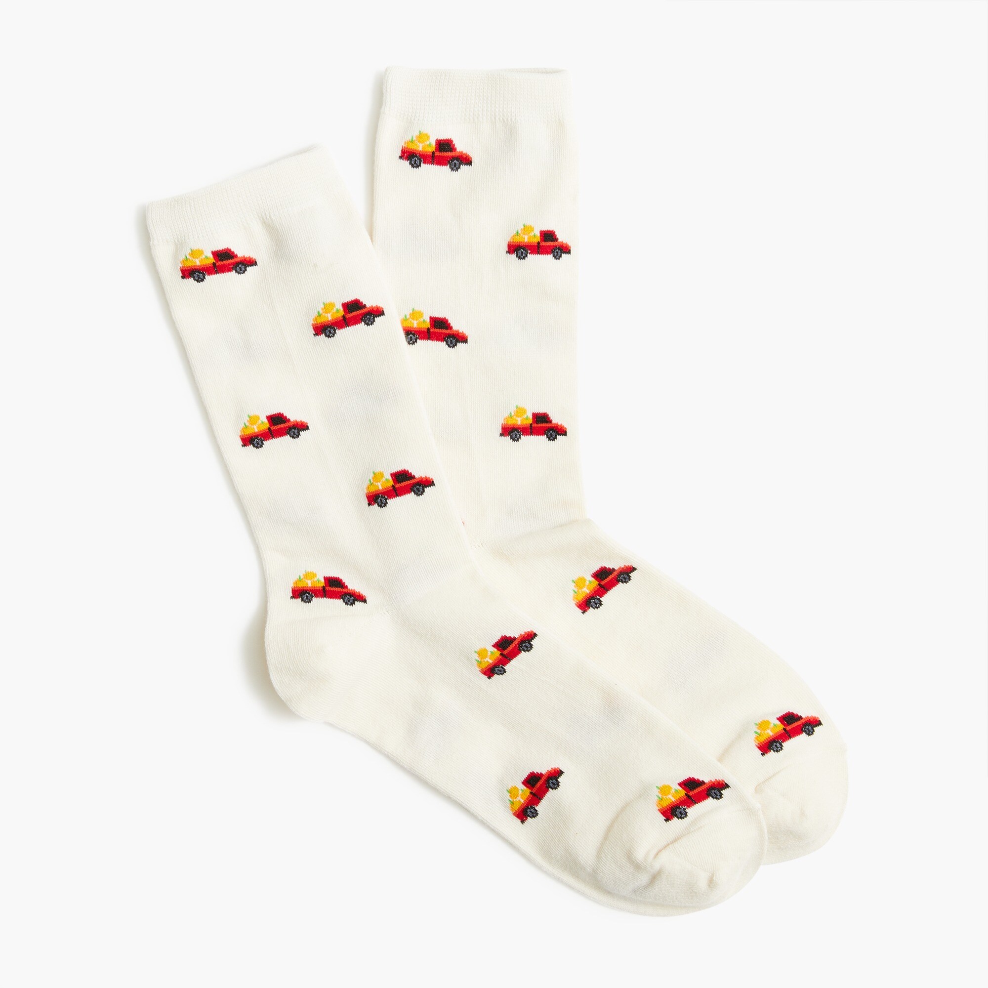 Pumpkin truck trouser socks