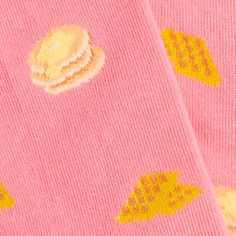 Pancakes and waffles trouser socks PINK PANCAKES pancakes and waffles trouser socks for women