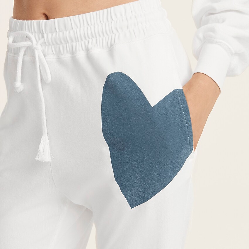 j.crew: magic rinse™ jogger pant with heart for women, right side, view zoomed