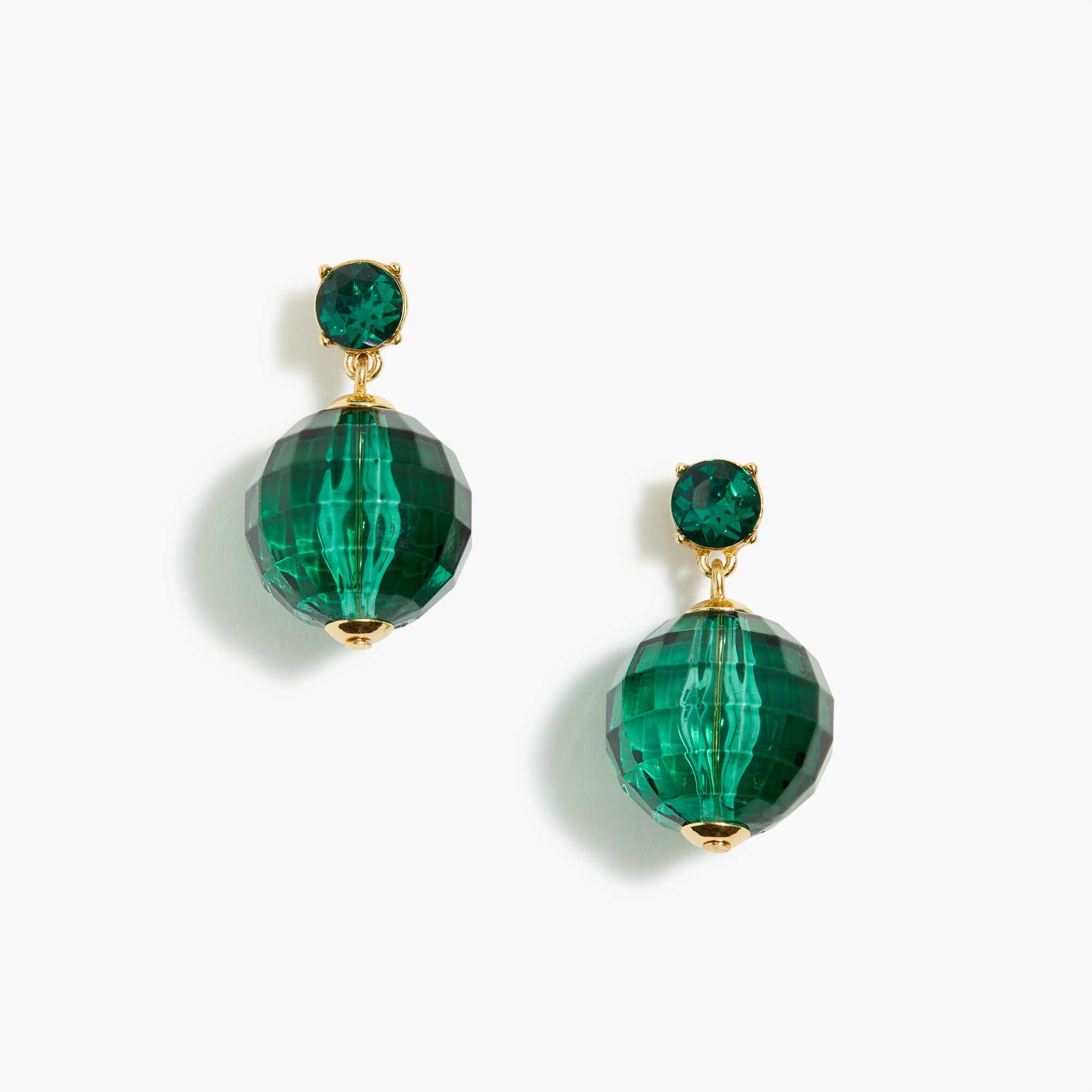 Crystal bauble statement earrings
