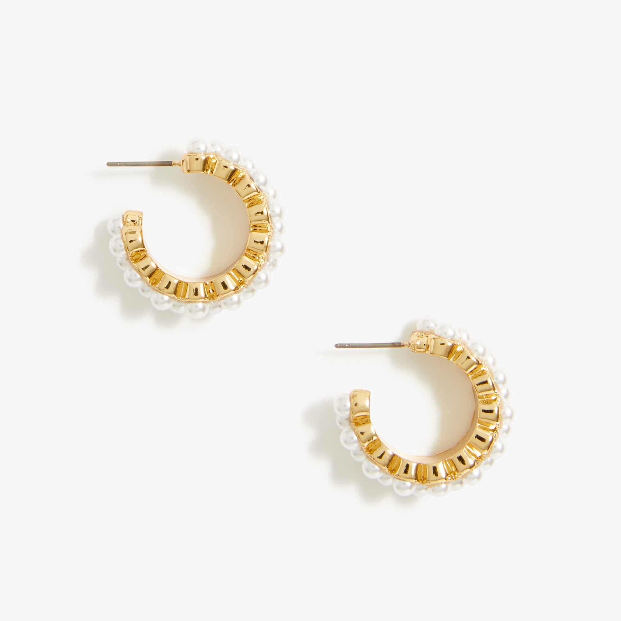 Pearl hoop earrings