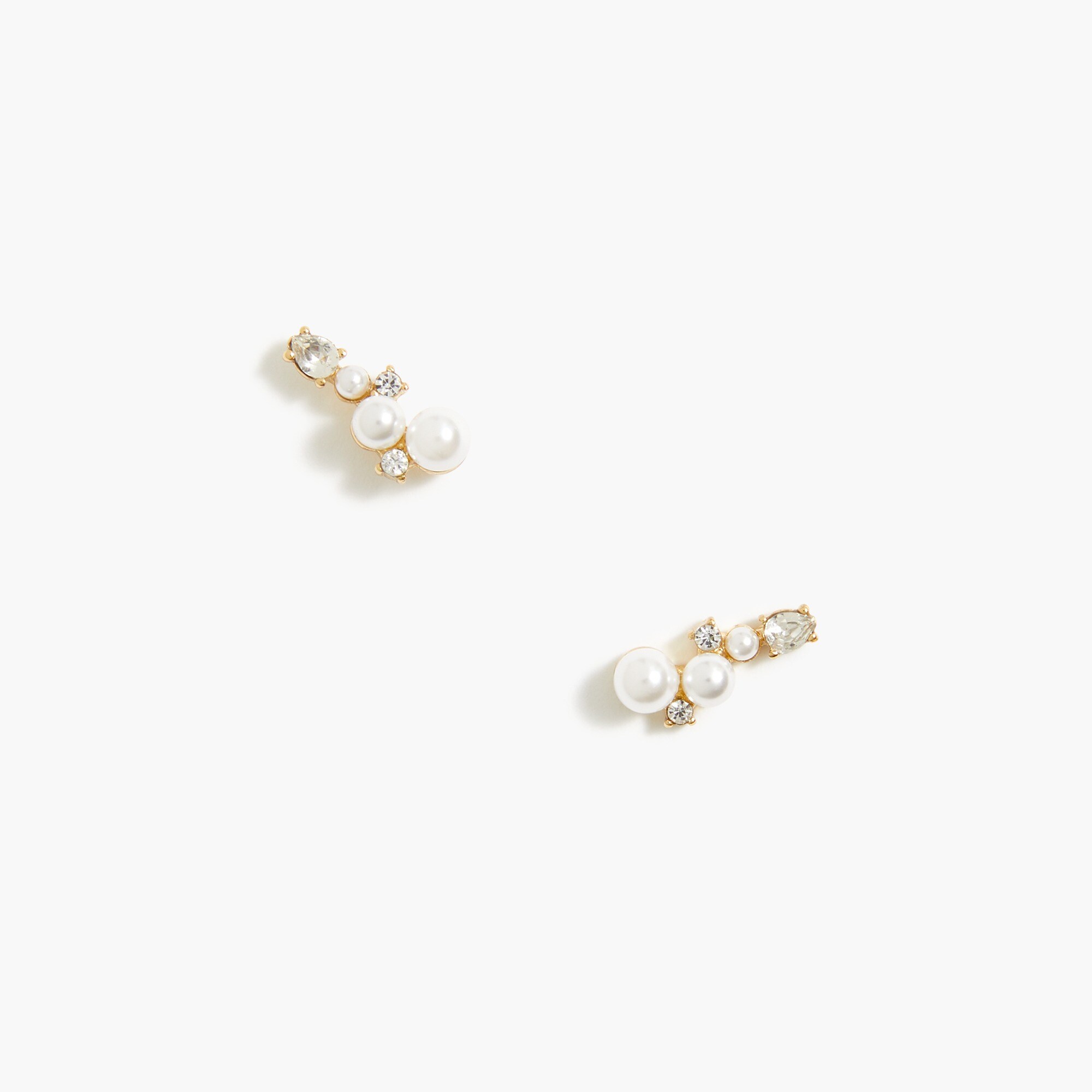 Pearl ear-crawler earrings