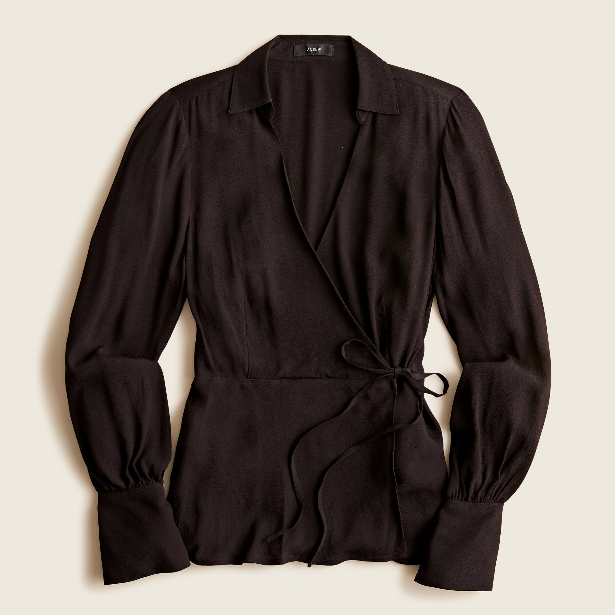 Drapey crepe wrap top