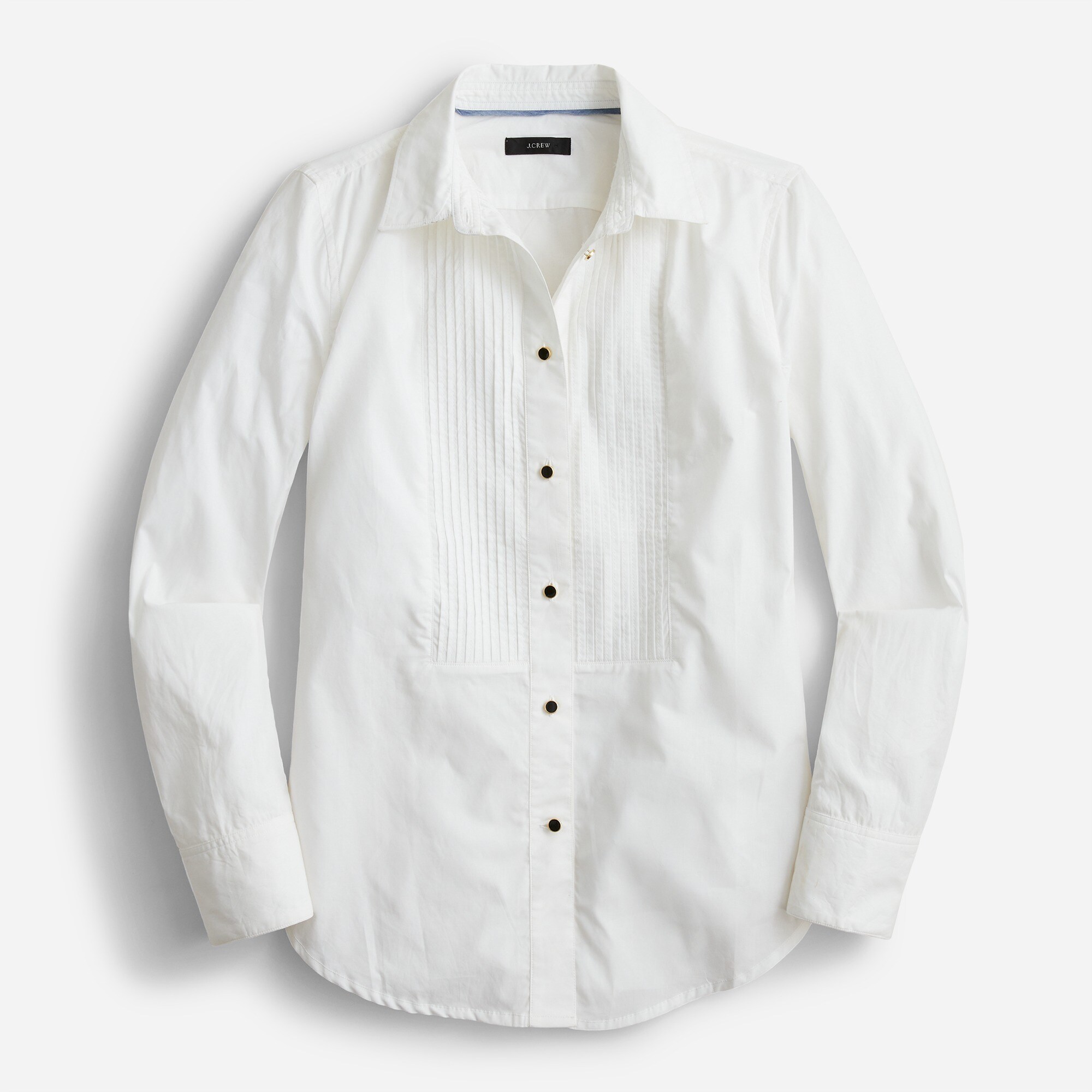 Slim-fit cotton poplin tuxedo shirt