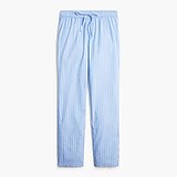 Striped cotton poplin pajama pant