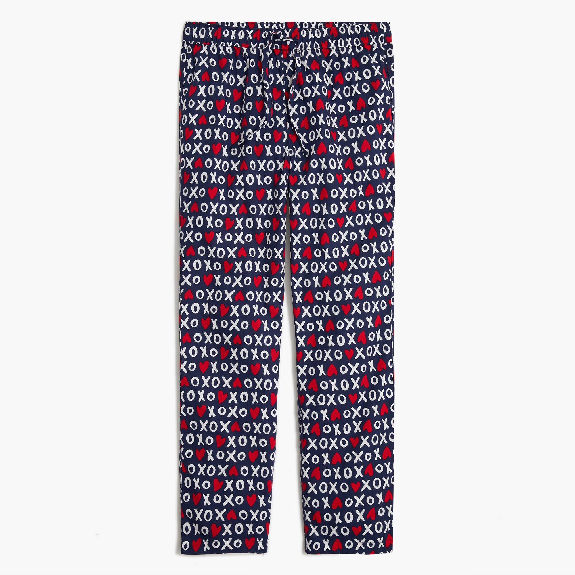Printed cotton poplin pajama pant