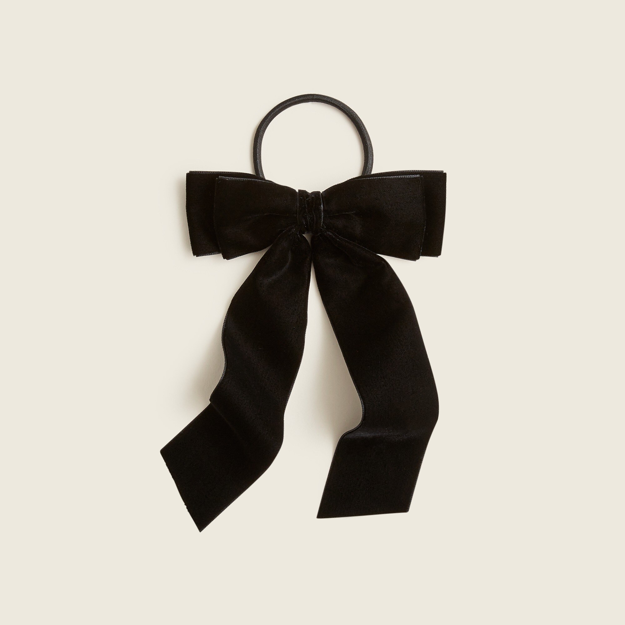 Large velvet bow hair tie