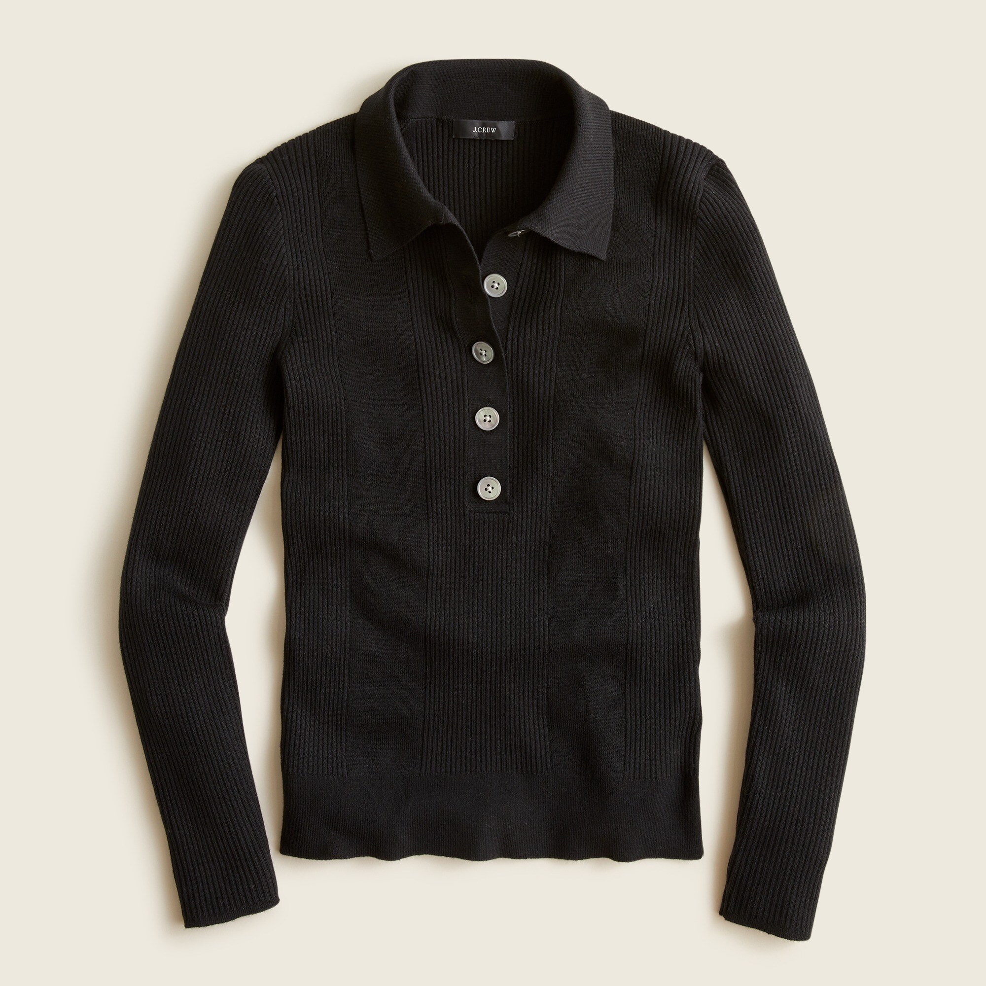 Collared silk-blend sweater