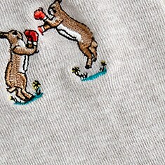HTHR GREY BOXING RABBIT