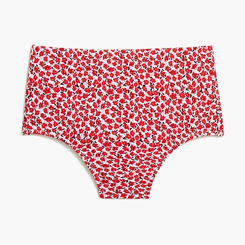 womens Printed high-waisted bikini bottom