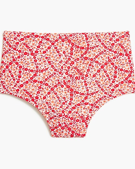 womens Printed high-waisted bikini bottom