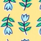 Printed high-waisted bikini bottom LEMON CAKE