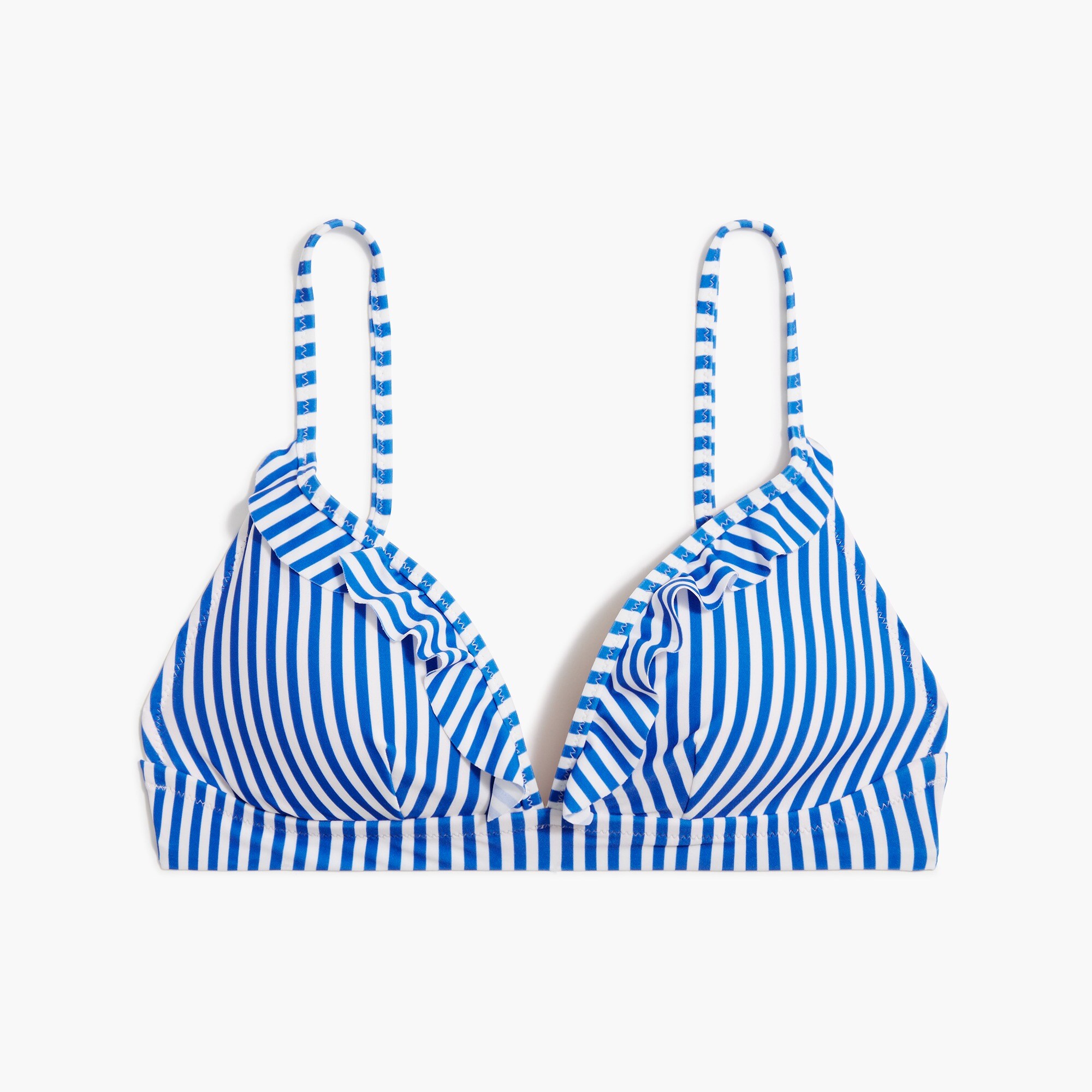 womens Printed french bikini top with ruffles