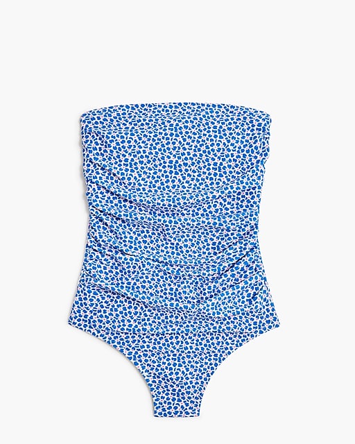 womens Printed strapless one-piece swimsuit