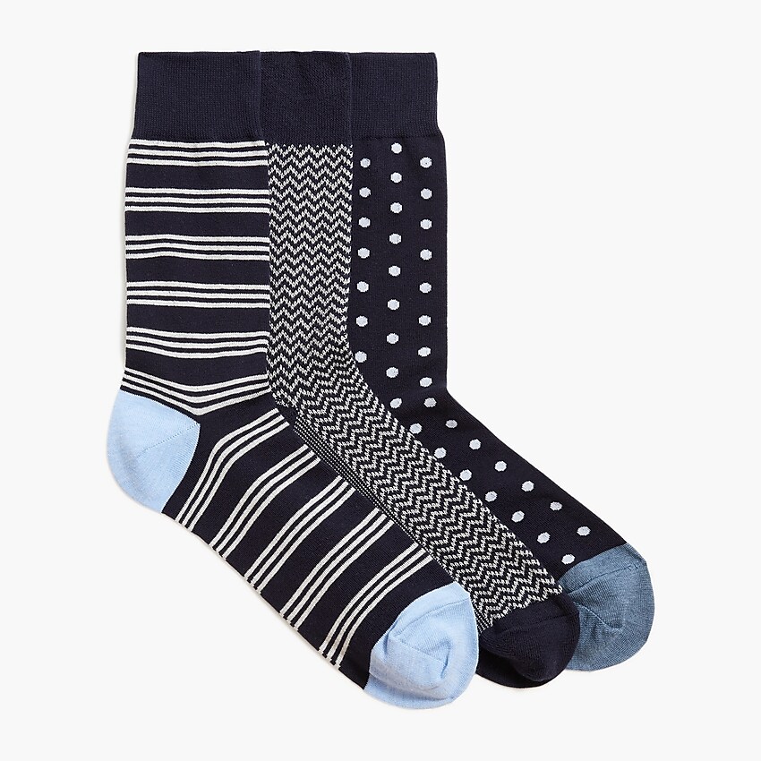 factory: patterned socks gift pack for men, right side, view zoomed