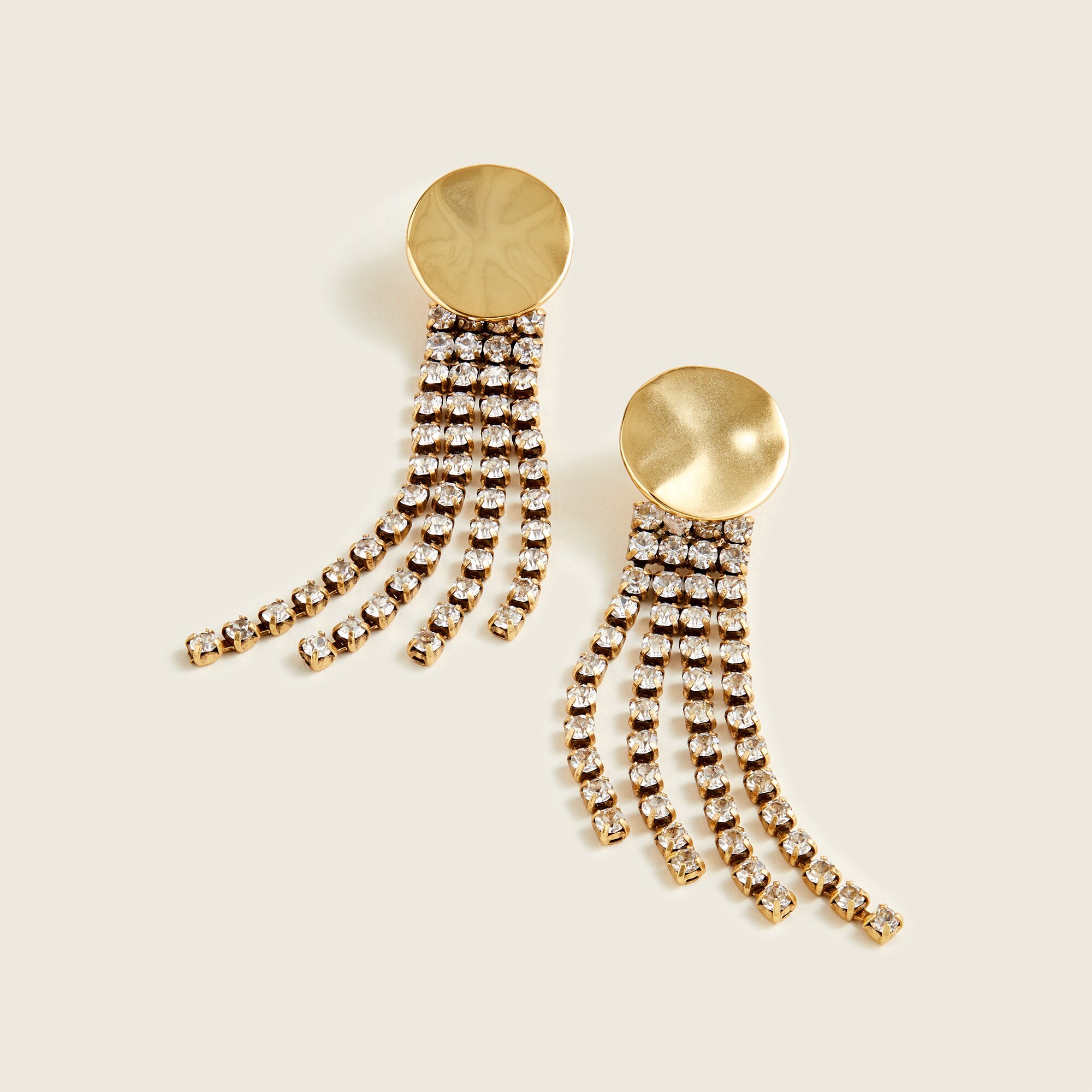 Waterfall sparkle disc earrings