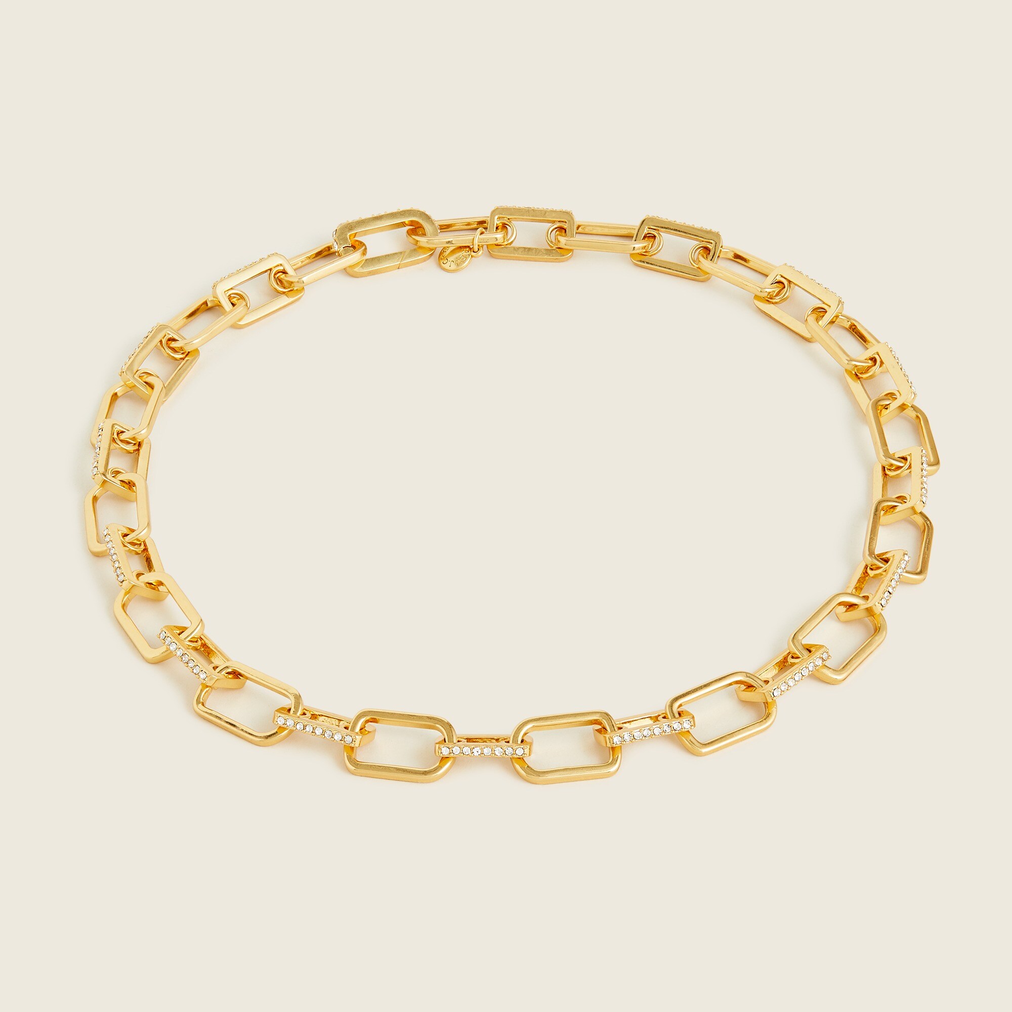 Pavé U-link Chain Necklace For Women | J.Crew