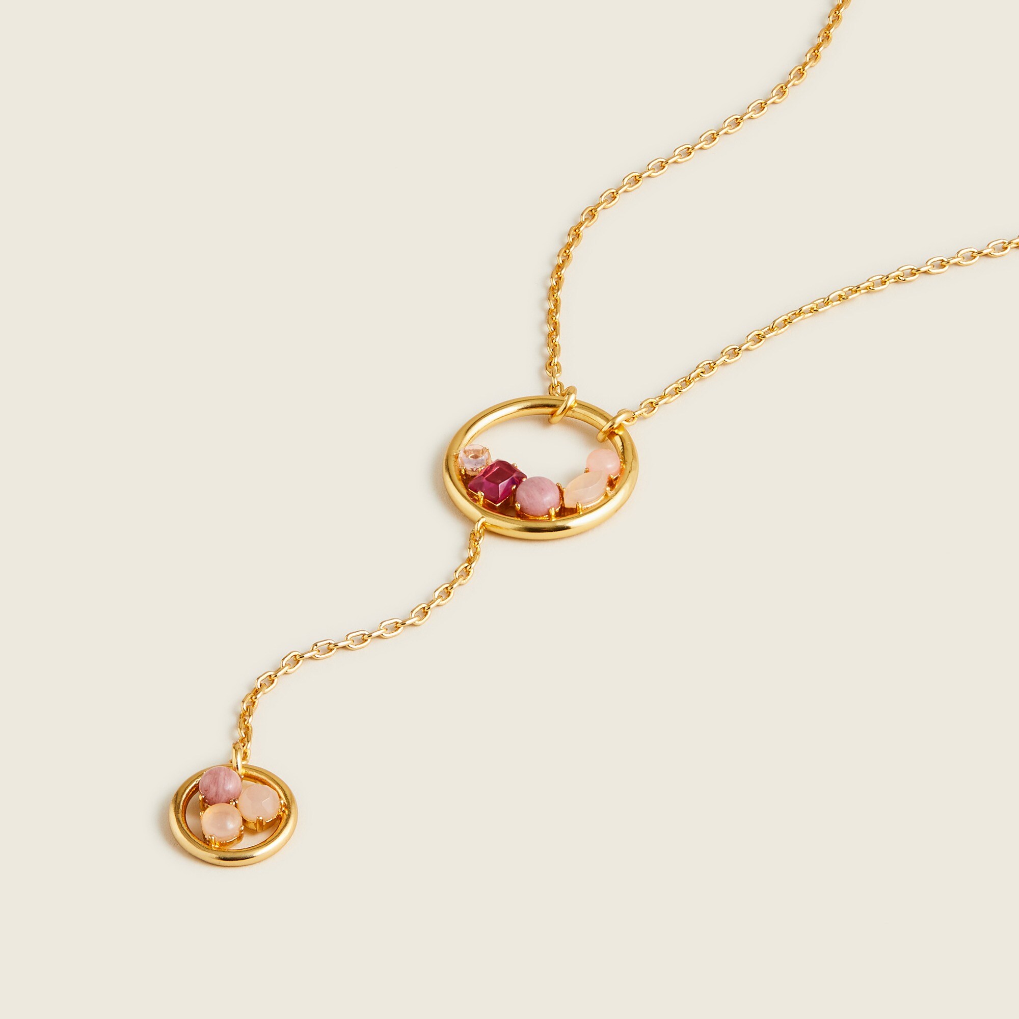 J.Crew Nested Mixed stone Lariat Necklace For Women