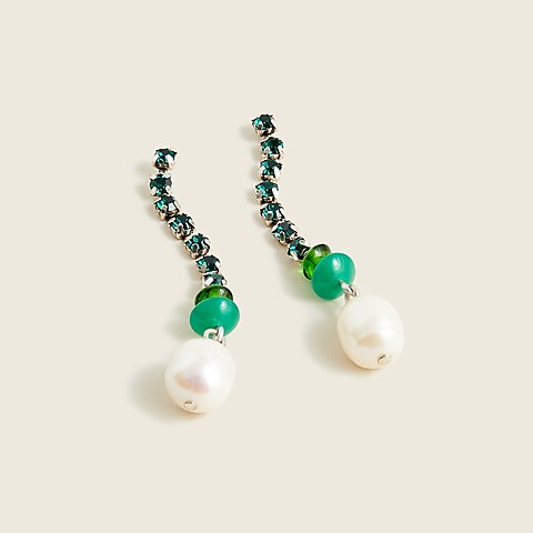 womens Freshwater pearl dangle earrings