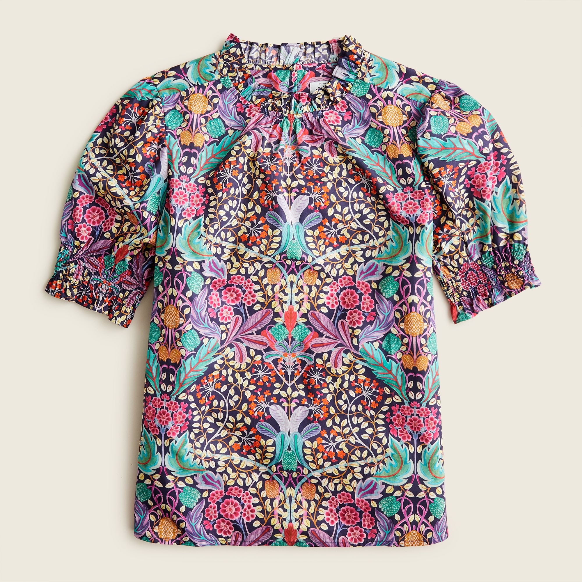 Puff-sleeve Top In Liberty® Elm House Floral For Women - J.Crew Puff-sleeve Top In Liberty® Elm House Floral For Women - J.Crew