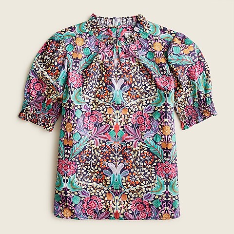 womens Puff-sleeve top in Liberty® Elm House floral