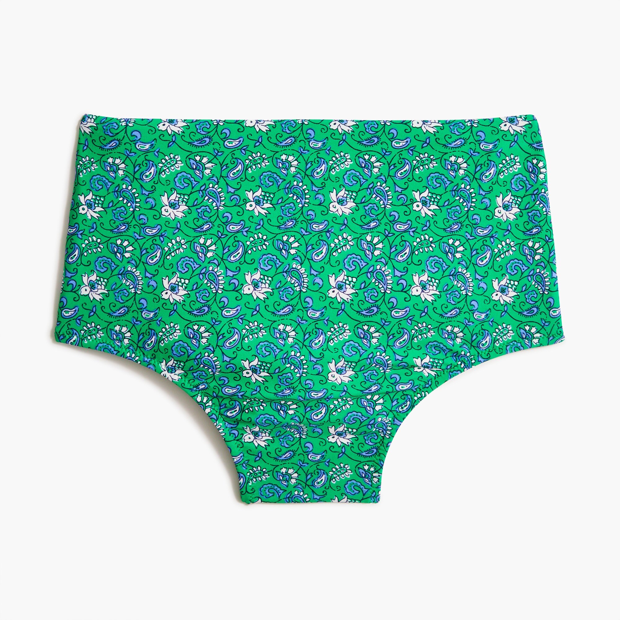paisley high-waisted bikini bottom for women