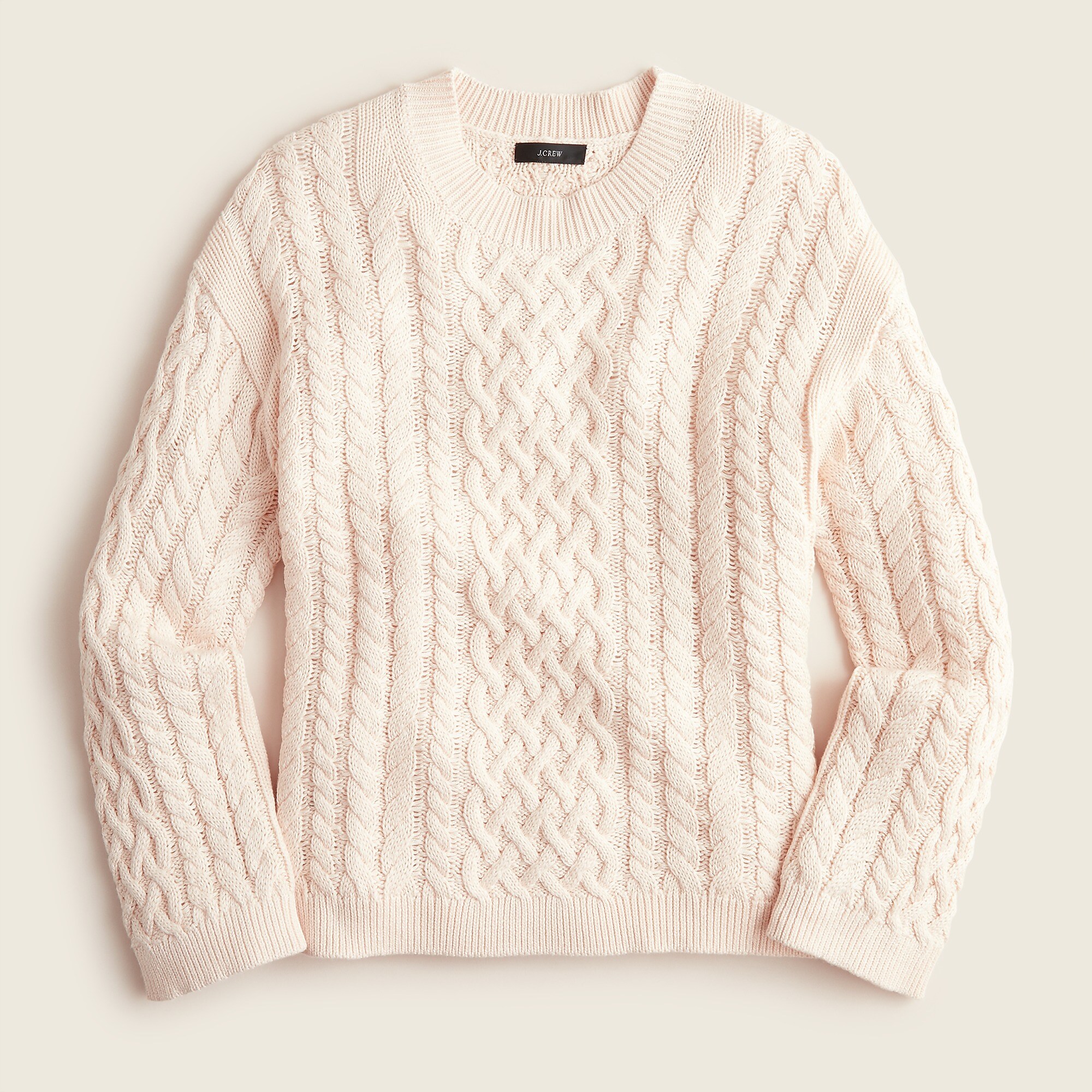 Cotton-cashmere cable-knit pullover